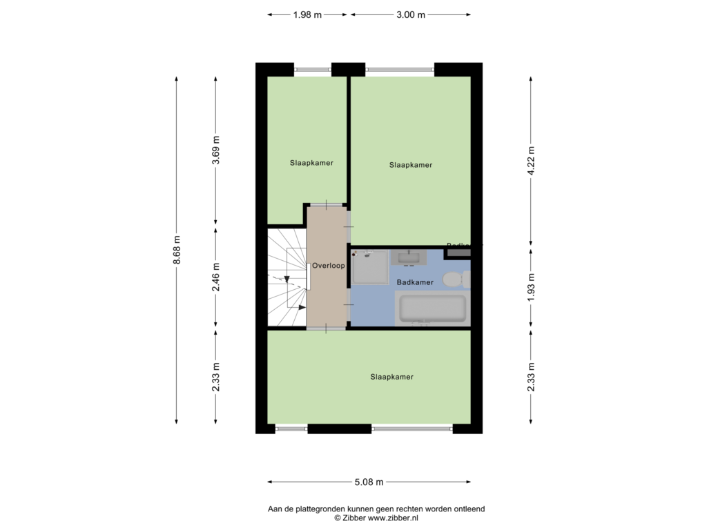 Bekijk plattegrond van Eerste Verdieping van Meesberg 6