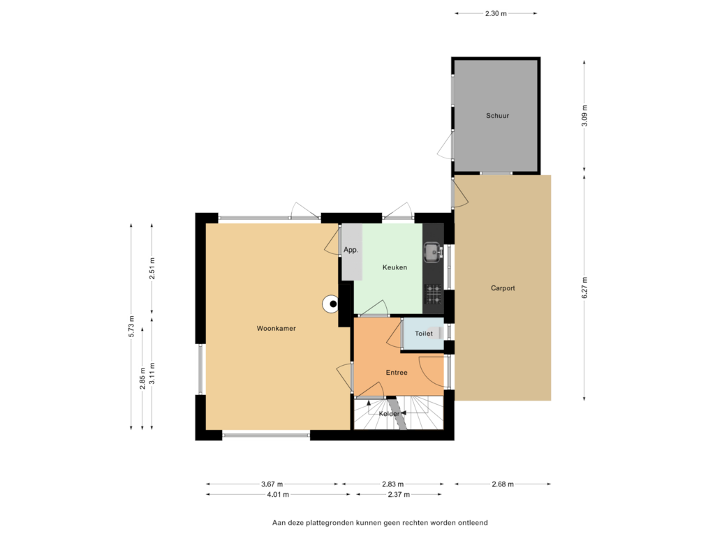 Bekijk plattegrond van Begane grond van Vliegenstein 7