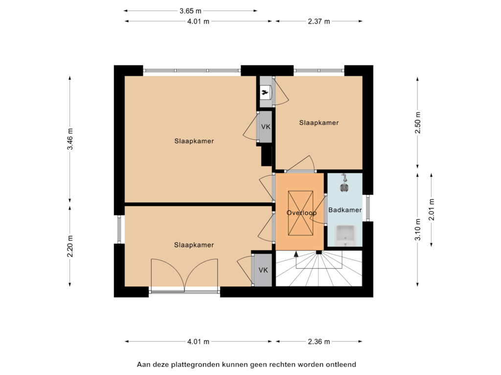 Bekijk plattegrond van Eerste verdieping van Vliegenstein 7