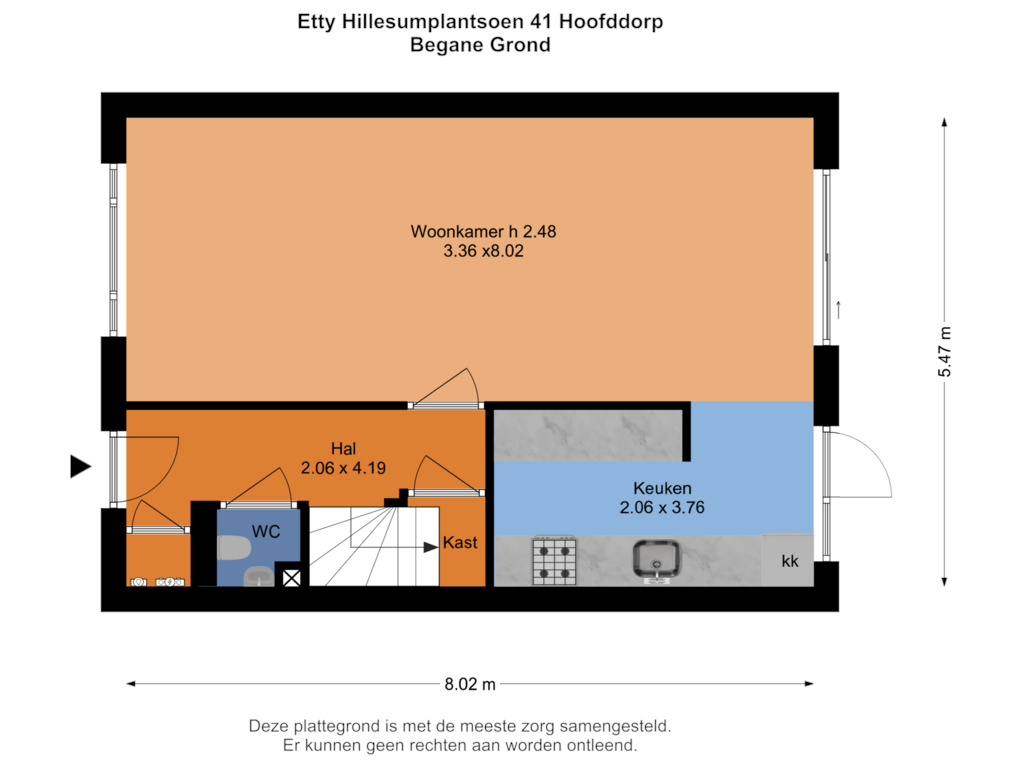 Bekijk plattegrond van Begane Grond van Etty Hillesumplantsoen 41