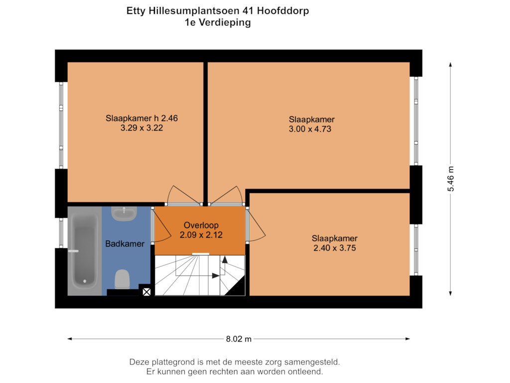 Bekijk plattegrond van 1e Verdieping van Etty Hillesumplantsoen 41