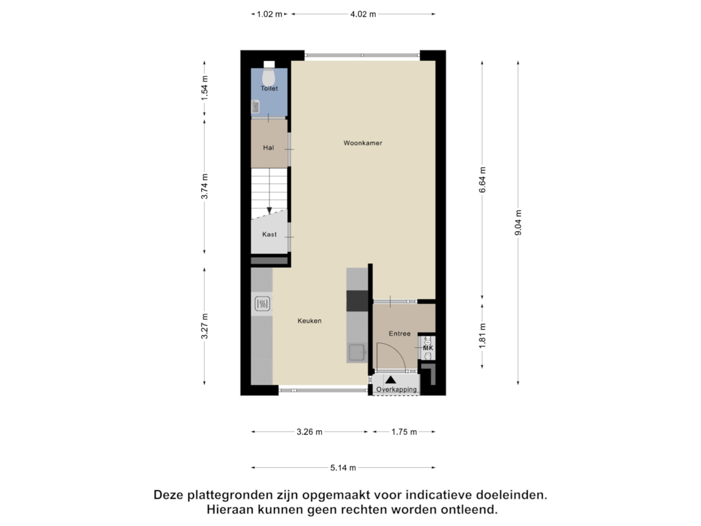 View floorplan of Begane Grond of Koekoekstraat 19