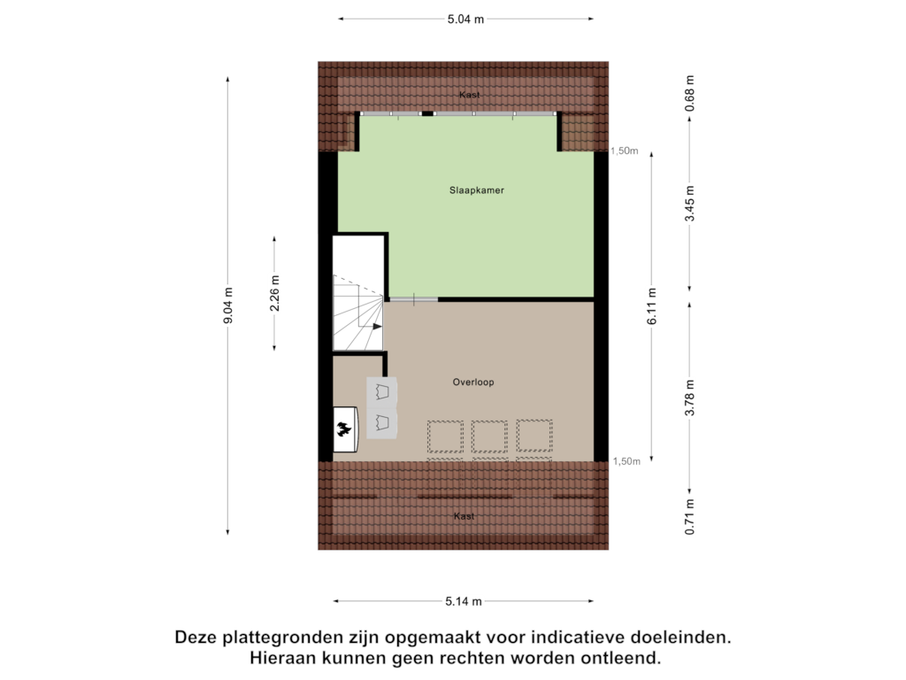 View floorplan of Tweede Verdieping of Koekoekstraat 19