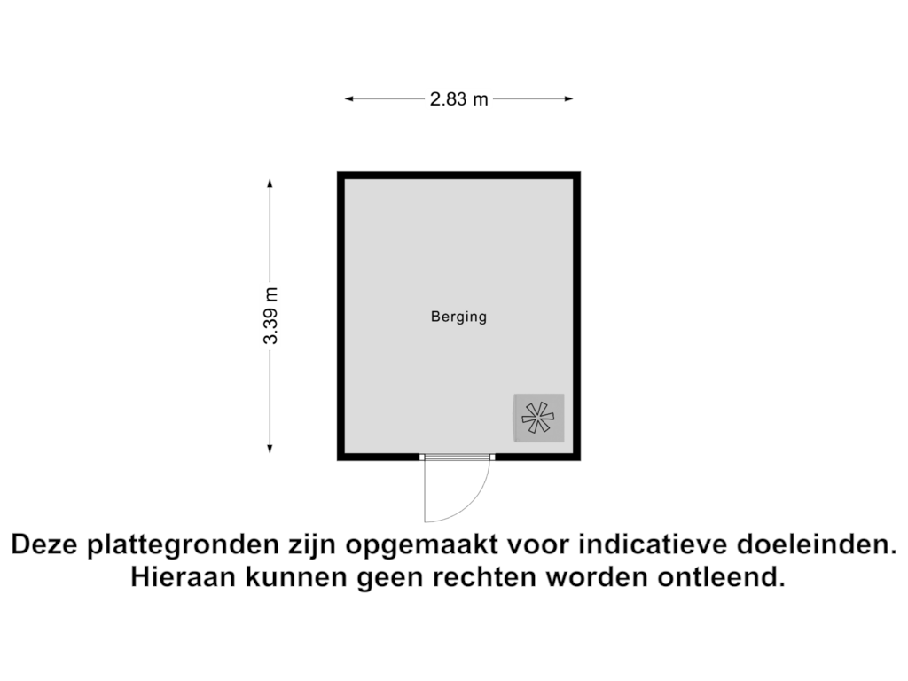 View floorplan of Berging of Koekoekstraat 19