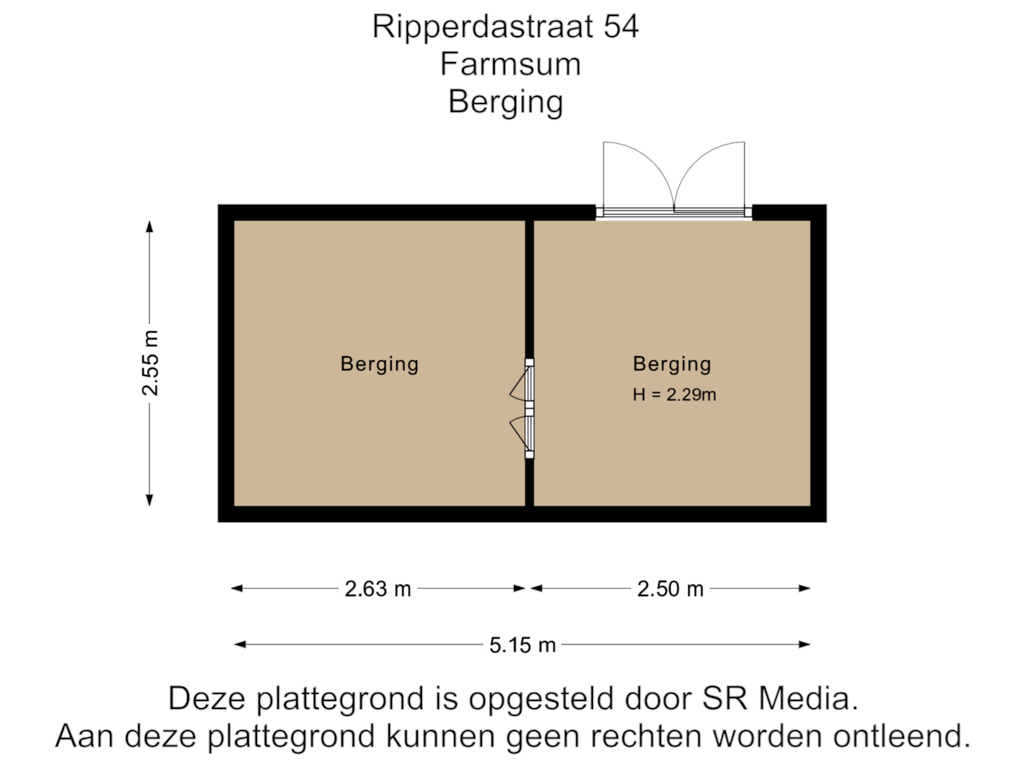 Bekijk plattegrond van Berging van Ripperdastraat 54