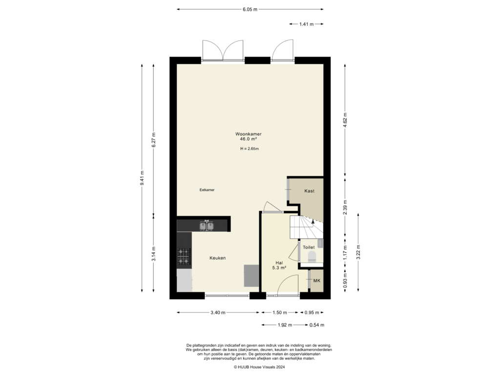 Bekijk plattegrond van Begane grond van Sjorsstraat 25