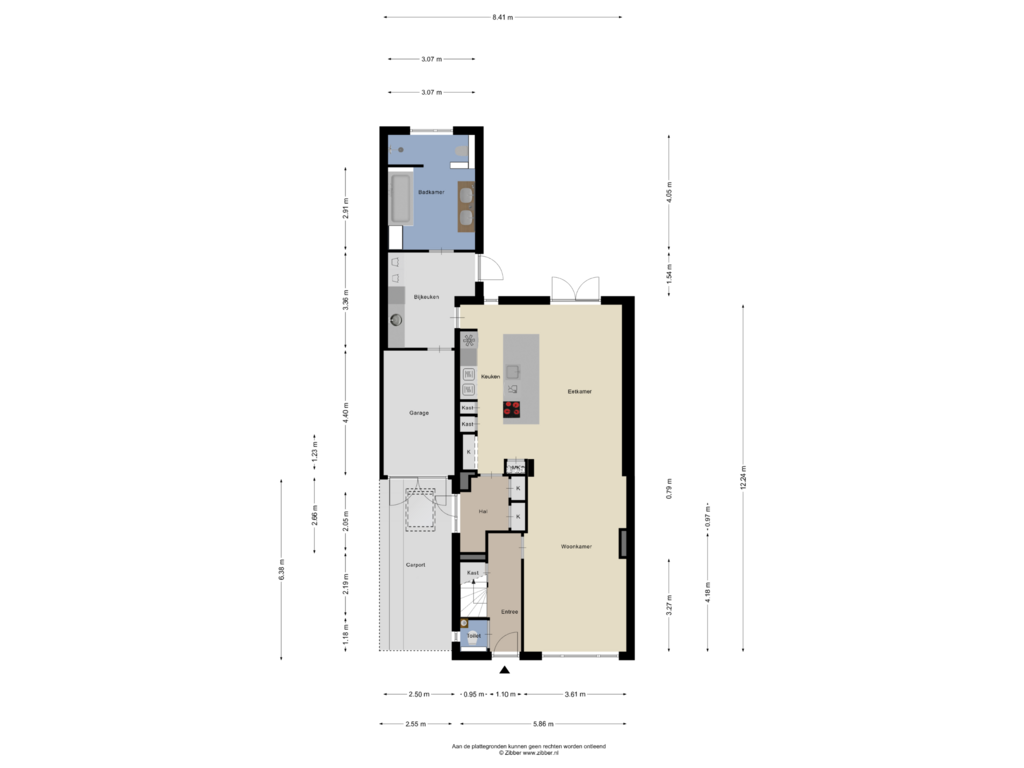 Bekijk plattegrond van Begane Grond van Weidebuurt 18