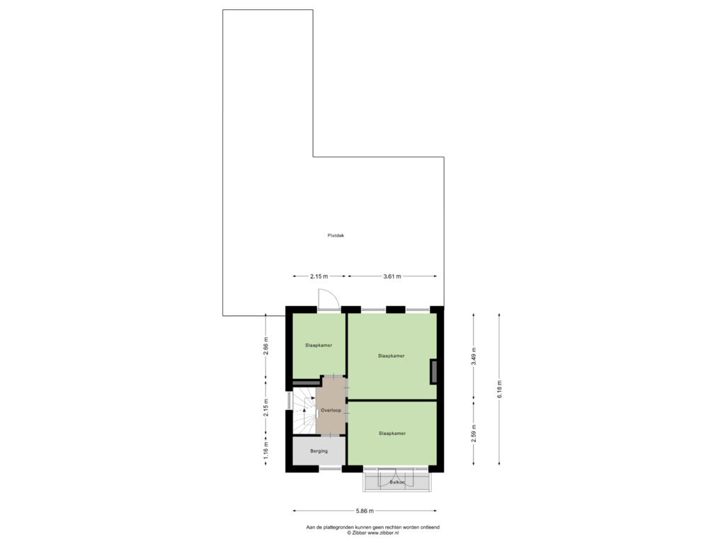 Bekijk plattegrond van Eerste Verdieping van Weidebuurt 18