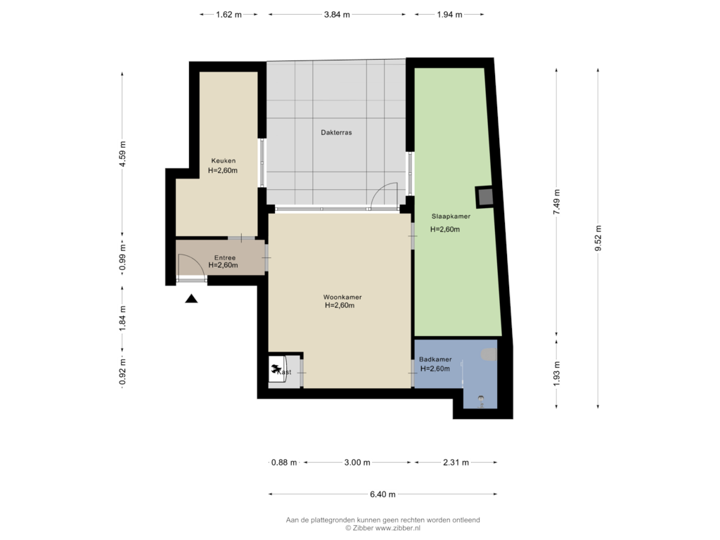 View floorplan of Appartement of Fluwelensingel 59-A