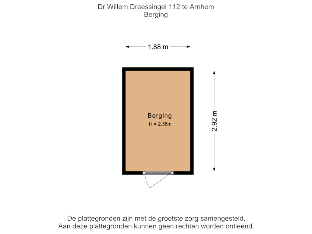 View floorplan of Berging of Dr. Willem Dreessingel 112