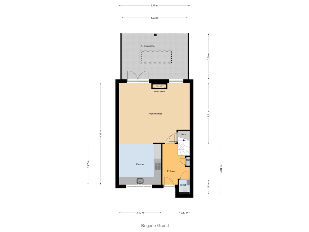 Bekijk plattegrond van Begane Grond van Neptunus 45