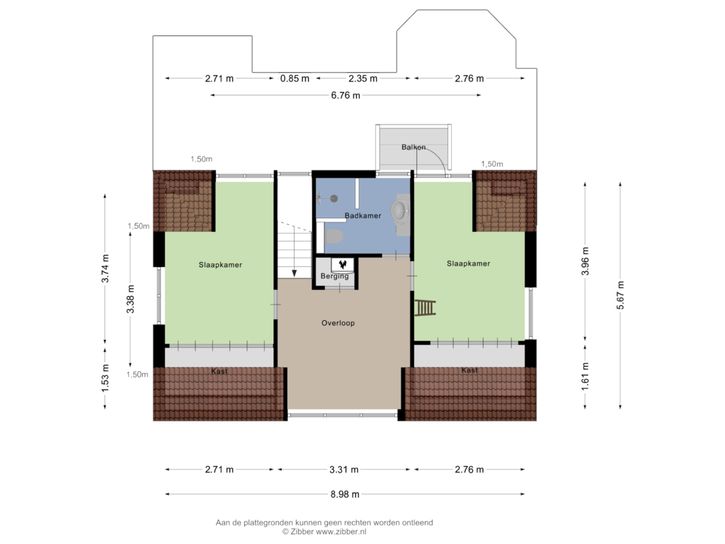 Bekijk plattegrond van Eerste Verdieping van Dorpsstraat 252