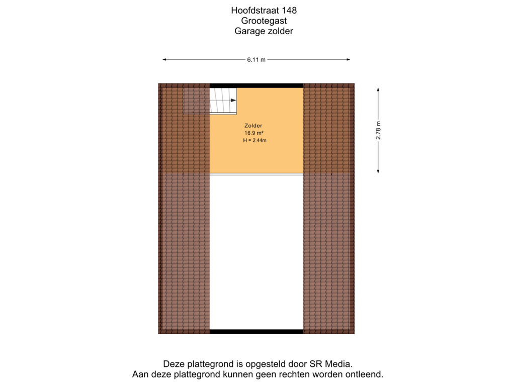 Bekijk plattegrond van Garage zolder van Hoofdstraat 148