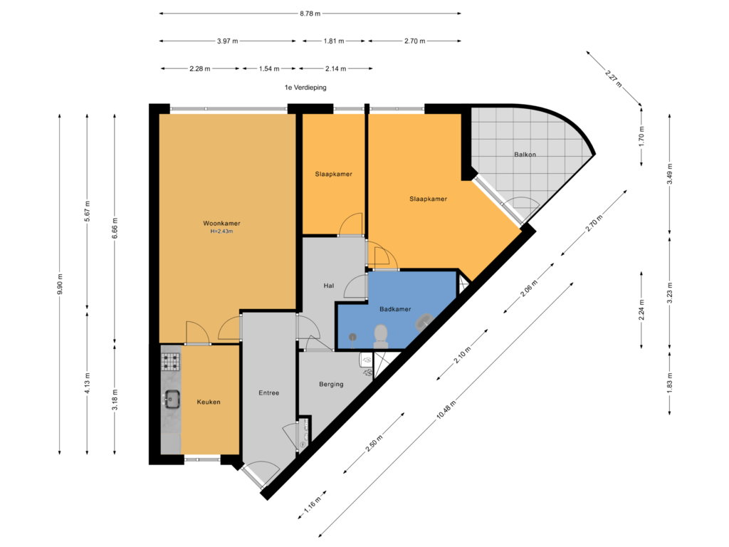 Bekijk plattegrond van 1e Verdieping van Driewegplein 27