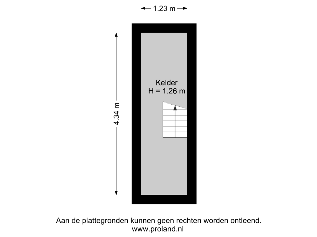 View floorplan of Kelder of Wolvegasterweg 18