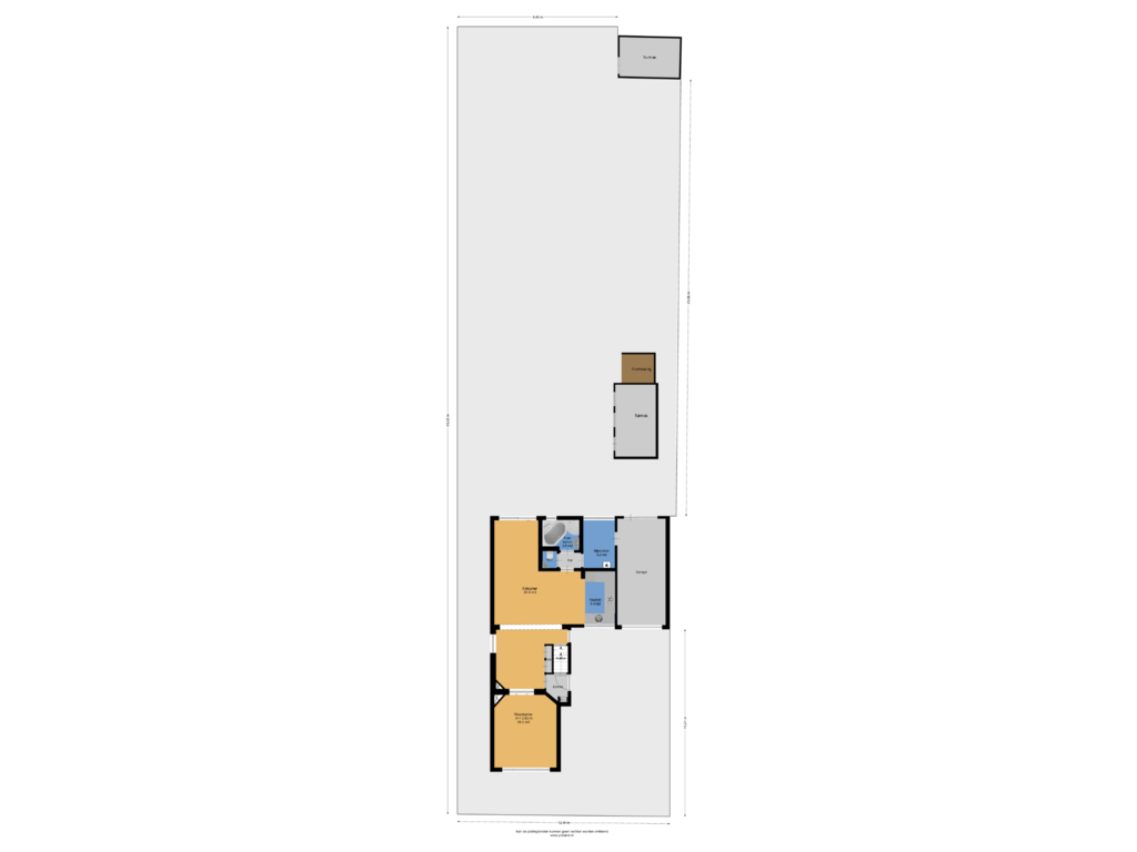 View floorplan of Begane Grond Met Tuin of Wolvegasterweg 18