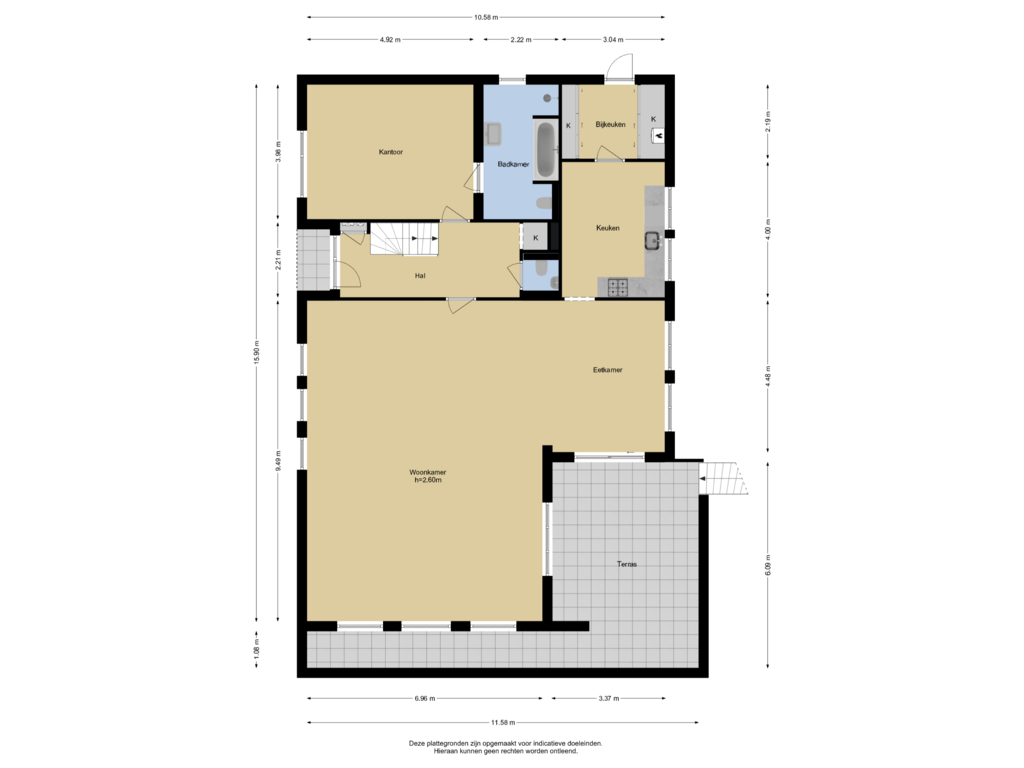 View floorplan of Begane grond of Scherpenzeelseweg 64-A