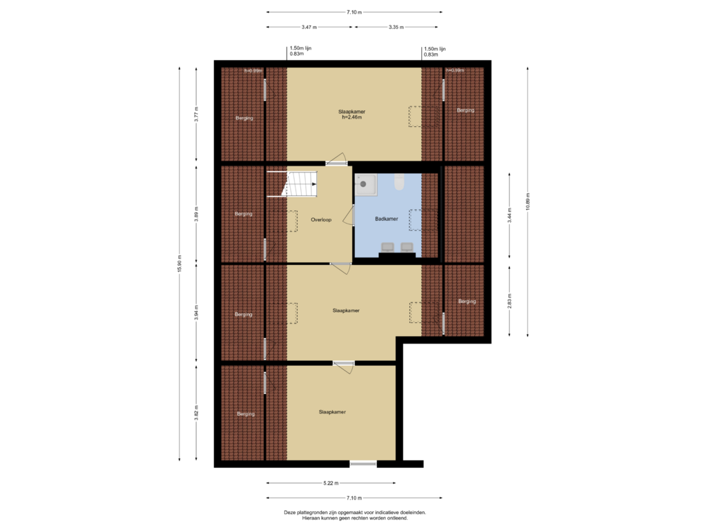 View floorplan of Verdieping 1 of Scherpenzeelseweg 64-A