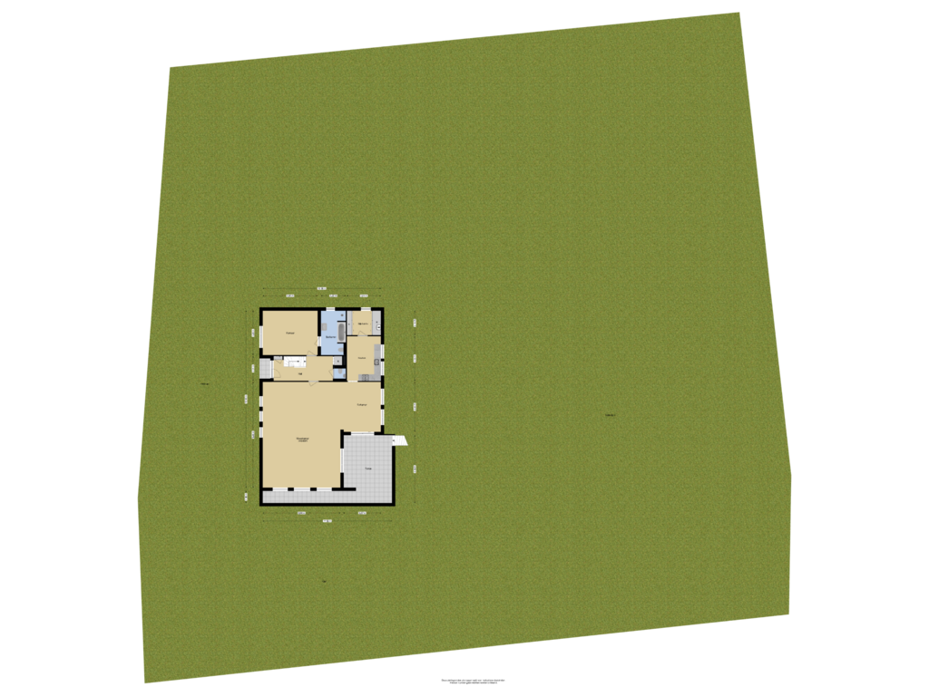 View floorplan of Begane grond + Tuin of Scherpenzeelseweg 64-A