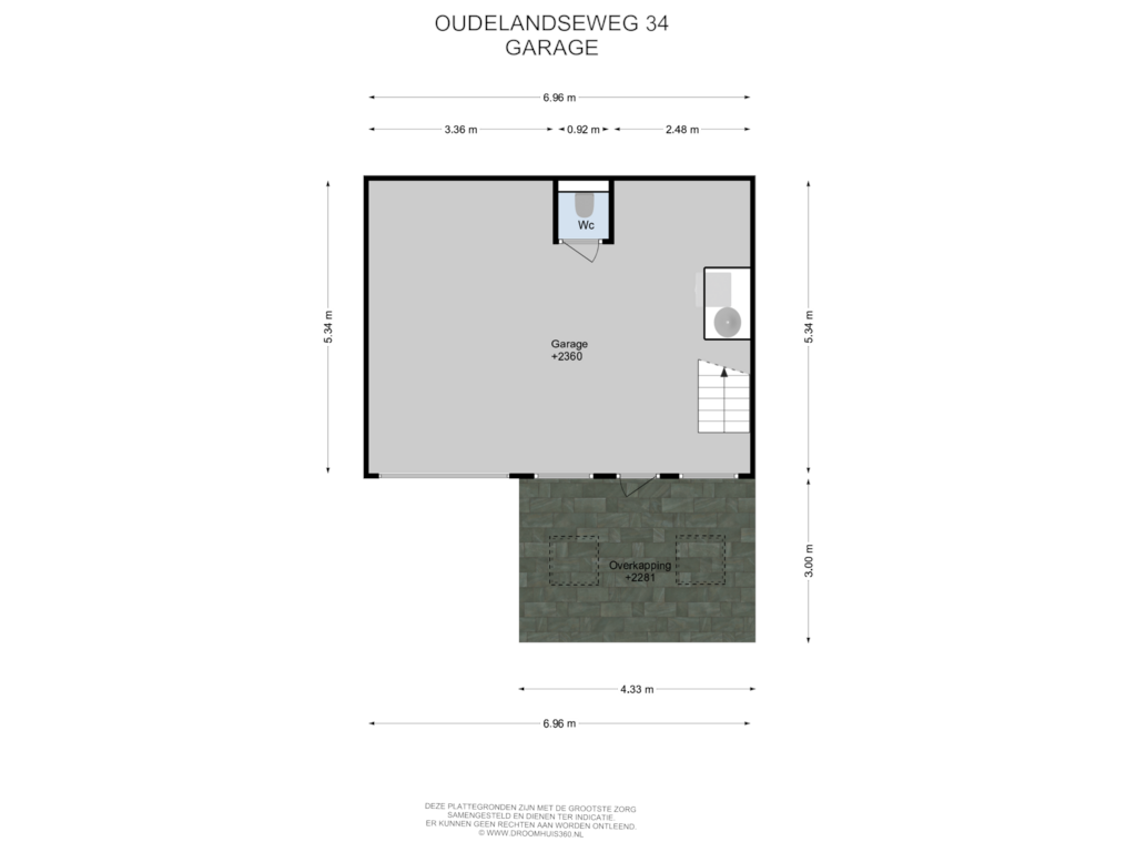 Bekijk plattegrond van Garage van Oudelandseweg 34