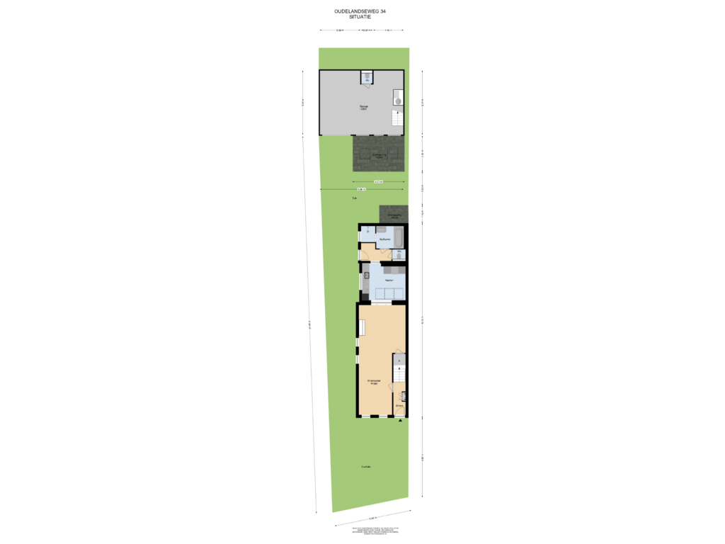 Bekijk plattegrond van Situatie van Oudelandseweg 34