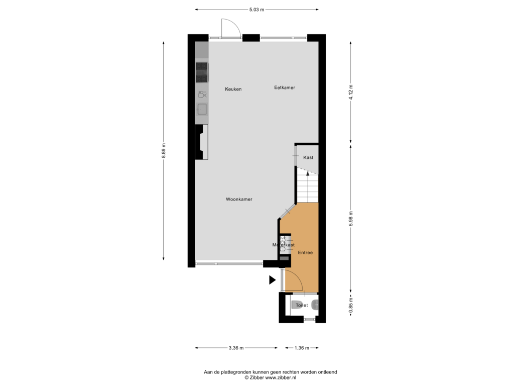 View floorplan of Begane Grond of Delfland 4