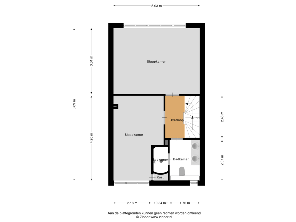 View floorplan of Eerste Verdieping of Delfland 4