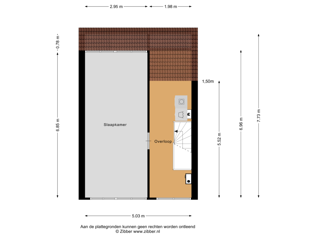 View floorplan of Tweede Verdieping of Delfland 4