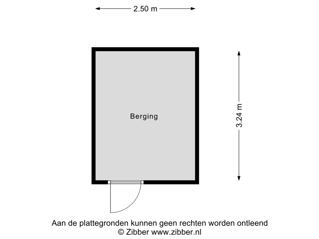 View floorplan of Berging of Delfland 4