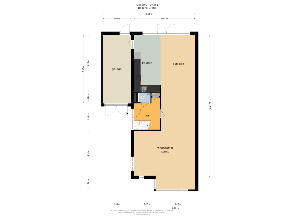 Bekijk plattegrond van Begane Grond van Boeket 3