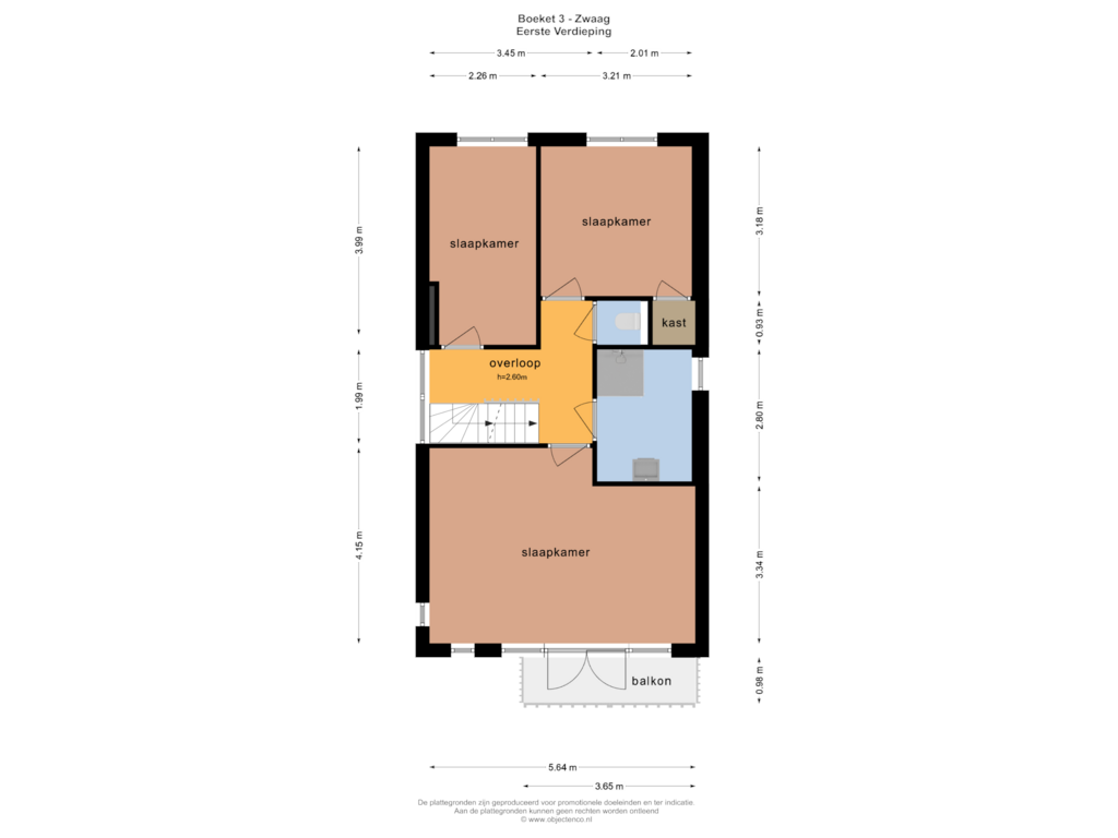 Bekijk plattegrond van Eerste Verdieping van Boeket 3