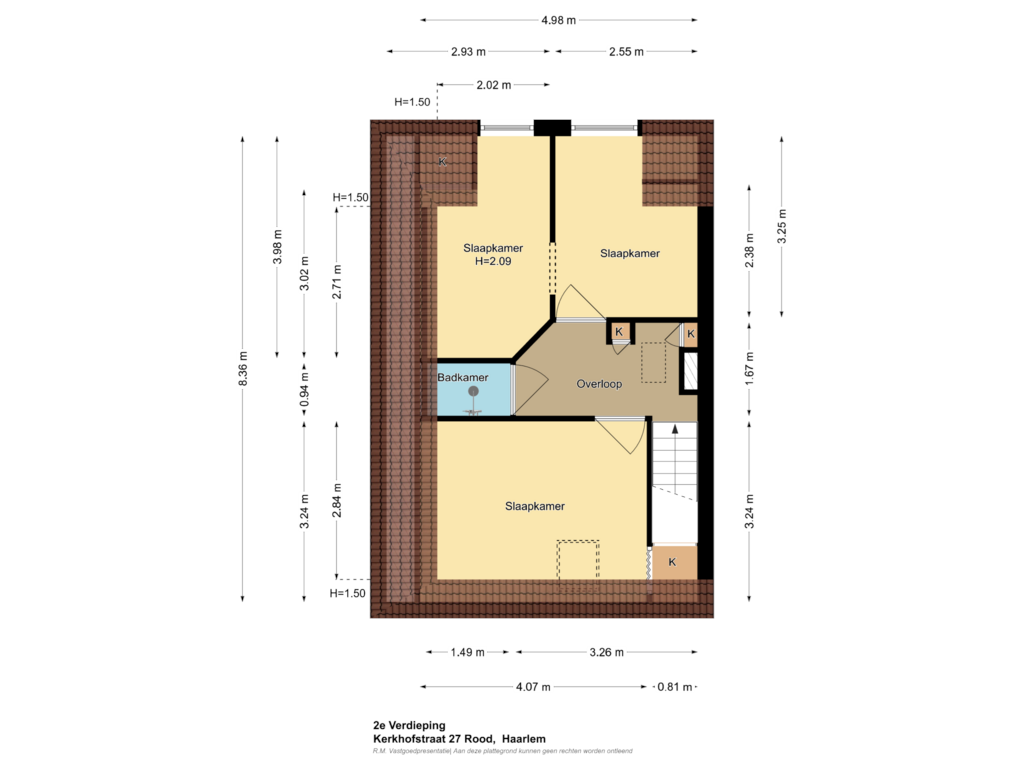 Bekijk plattegrond van 2e Verdieping van Kerkhofstraat 27-RD