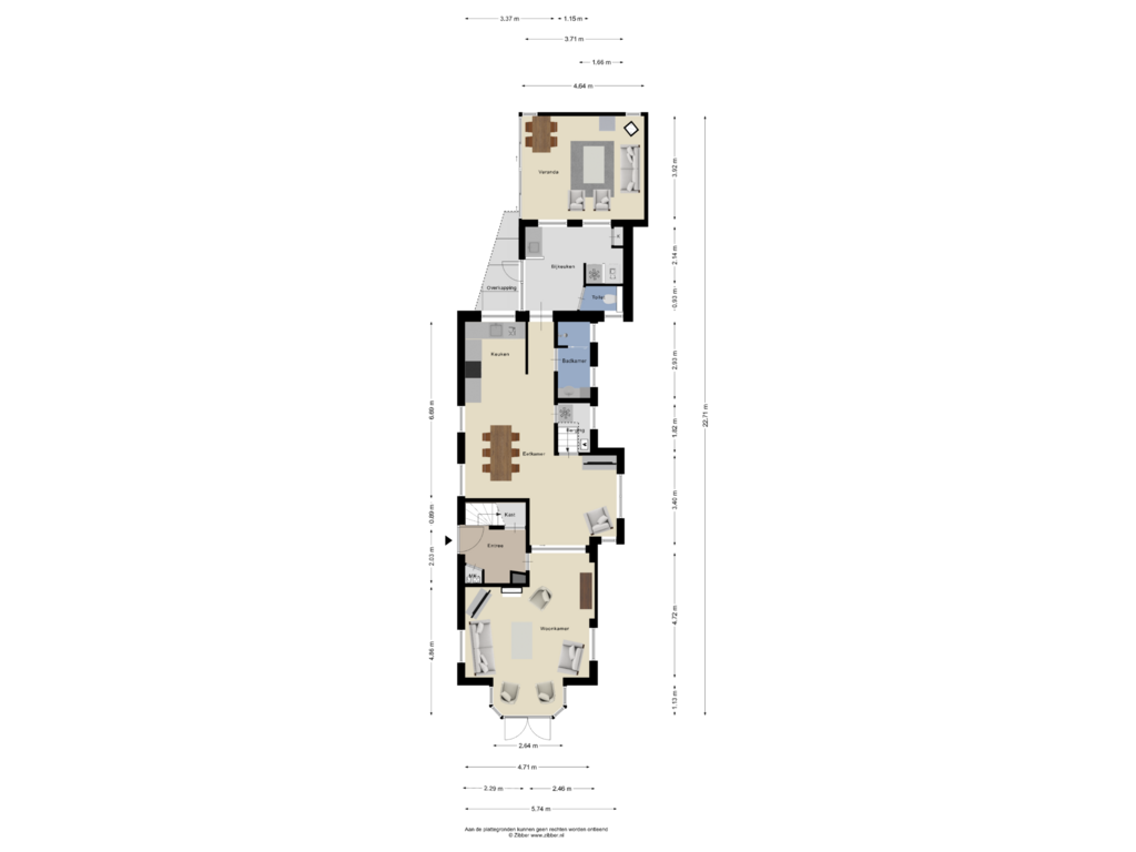 Bekijk plattegrond van Begane Grond van Lage Valkseweg 111