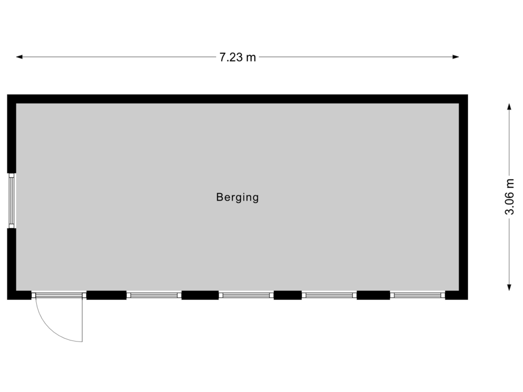 Bekijk plattegrond van Berging 1 van Berkstraat 48