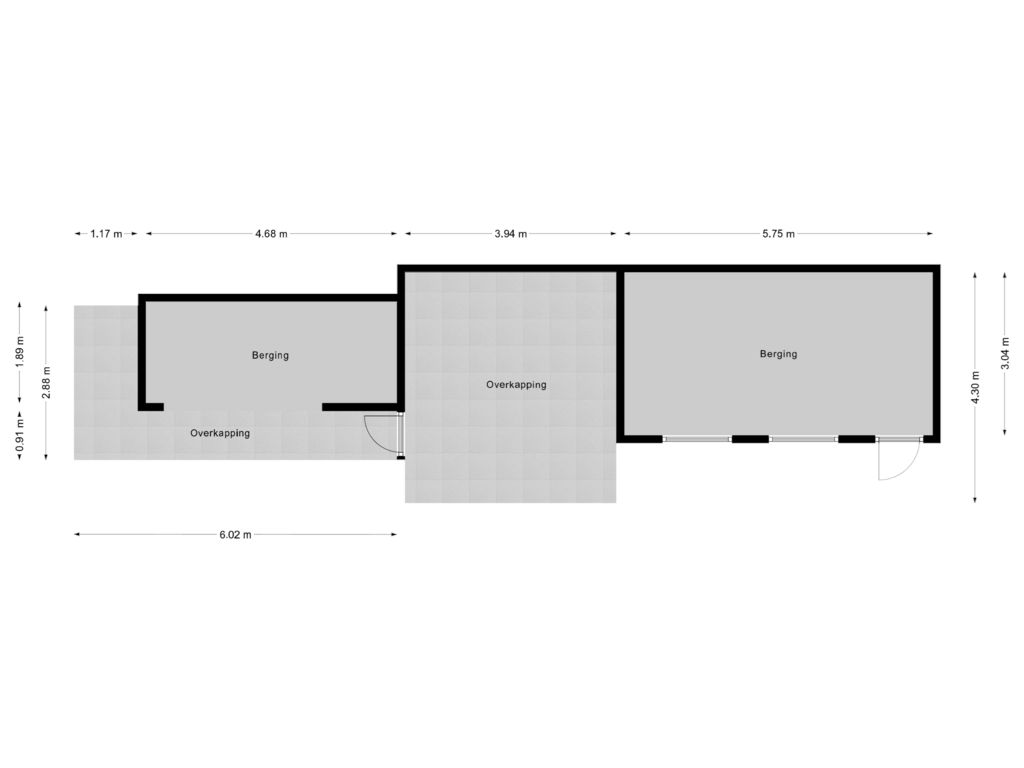 Bekijk plattegrond van Berging 2 van Berkstraat 48