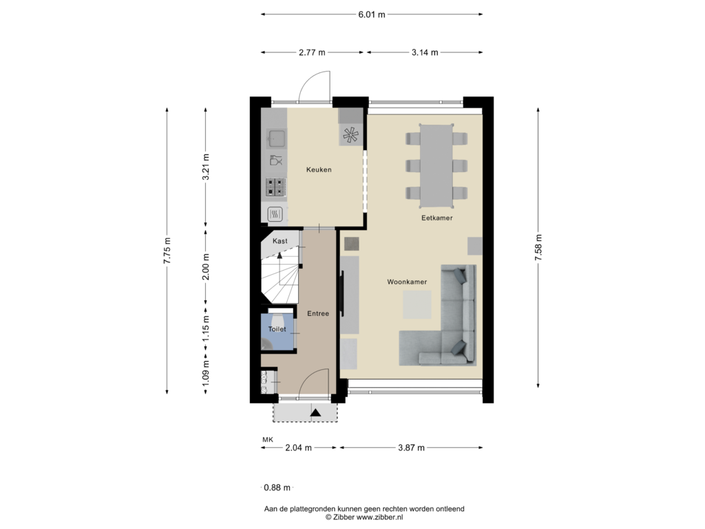 View floorplan of Begane grond of Zwaardvisstraat 11