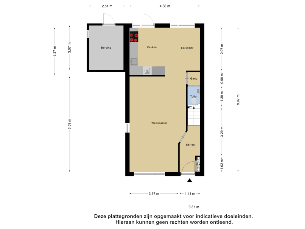 Bekijk plattegrond van Begane Grond van Opveld 50