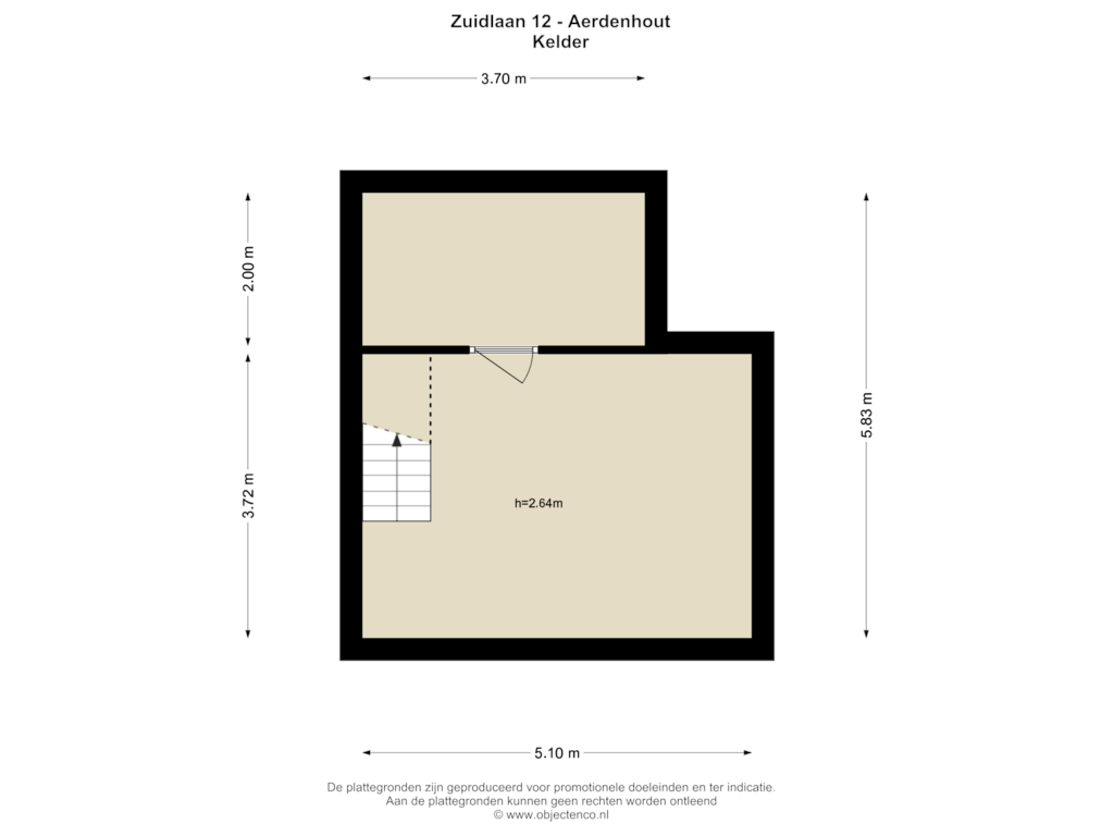 Bekijk plattegrond van KELDER van Zuidlaan 12