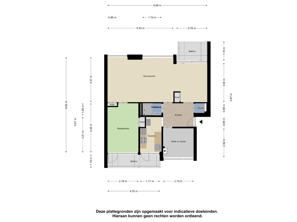 Bekijk plattegrond van Appartement van Valckeslotlaan 73