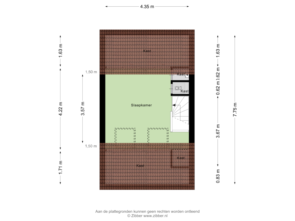 Bekijk plattegrond van Tweede verdieping van Kalf 216