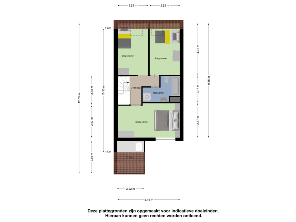 View floorplan of Eerste Verdieping of Huiserf 44