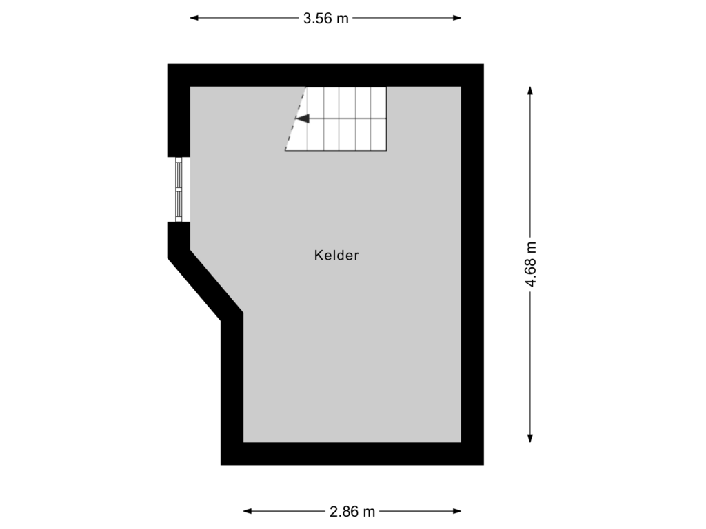 Bekijk plattegrond van Kelder van Frans Halsstraat 46