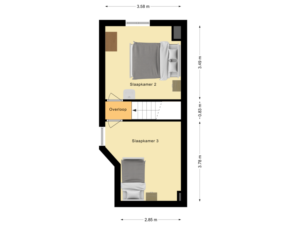 Bekijk plattegrond van Eerste verdieping van Frans Halsstraat 46