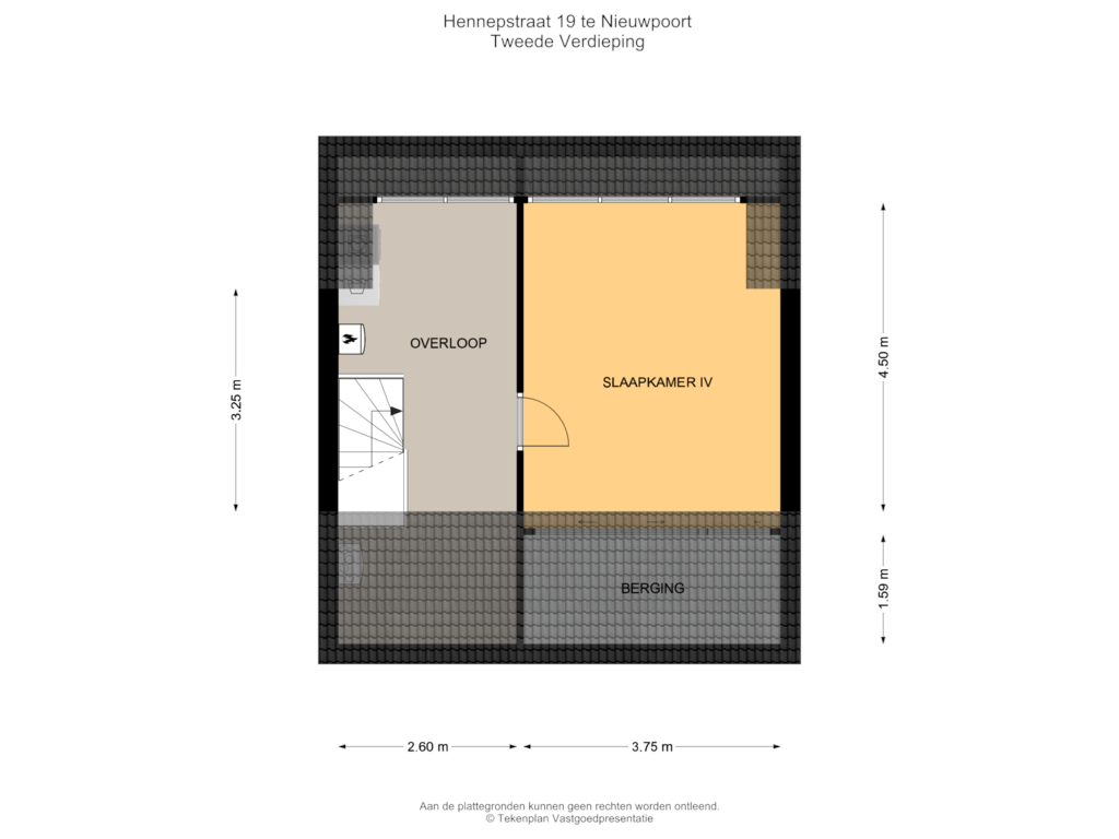 Bekijk plattegrond van Tweede Verdieping van Hennepstraat 19