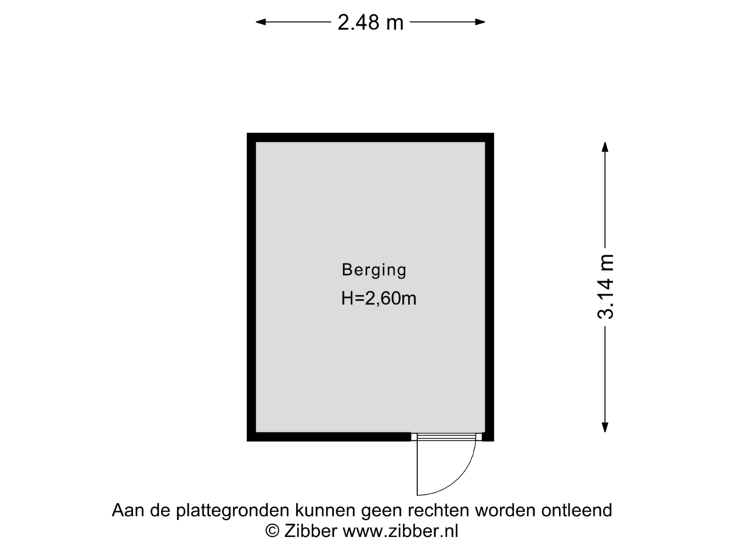 View floorplan of Berging of Curieplaats 69