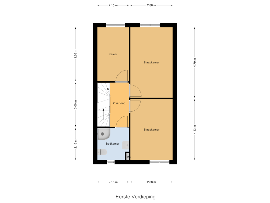 Bekijk plattegrond van Eerste Verdieping van Duindigtstraat 7