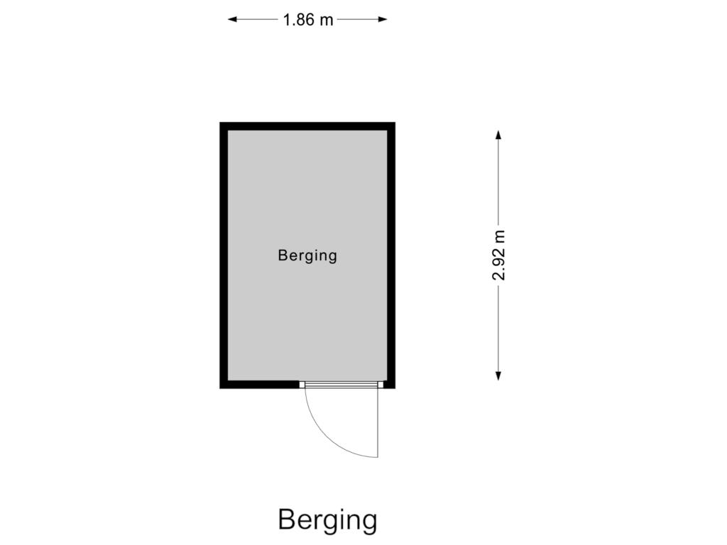 Bekijk plattegrond van Berging van Duindigtstraat 7