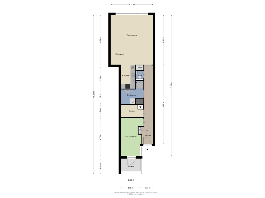 Bekijk plattegrond van Appartement van Bernhardstraat 43