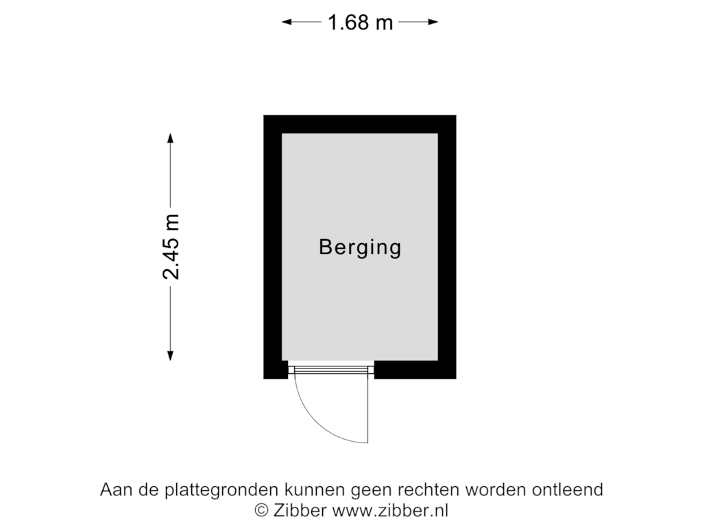 Bekijk plattegrond van Berging van Bernhardstraat 43