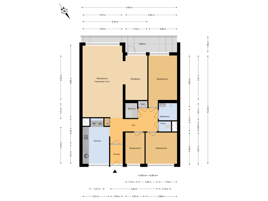 Bekijk plattegrond van Plattegrond van Sibeliusplein 252